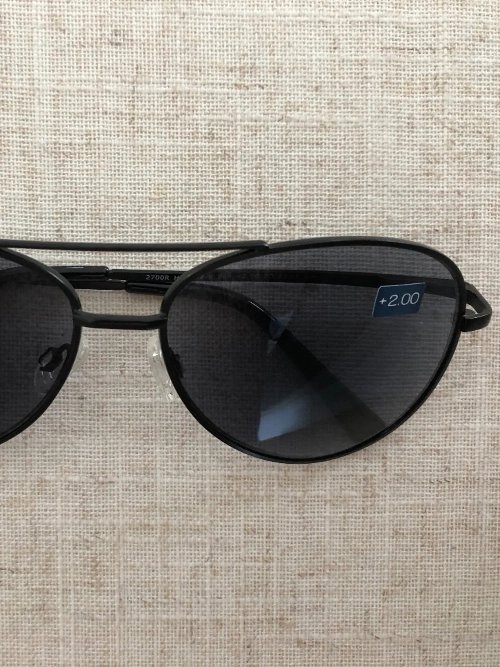 NEW Peepers Black Aviator Polarized Sunglass Readers +2.00